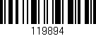 Código de barras (EAN, GTIN, SKU, ISBN): '119894'