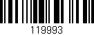 Código de barras (EAN, GTIN, SKU, ISBN): '119993'