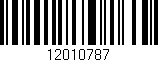 Código de barras (EAN, GTIN, SKU, ISBN): '12010787'