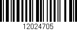 Código de barras (EAN, GTIN, SKU, ISBN): '12024705'
