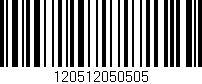 Código de barras (EAN, GTIN, SKU, ISBN): '120512050505'