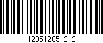 Código de barras (EAN, GTIN, SKU, ISBN): '120512051212'