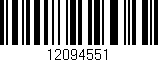 Código de barras (EAN, GTIN, SKU, ISBN): '12094551'