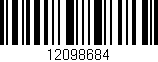 Código de barras (EAN, GTIN, SKU, ISBN): '12098684'