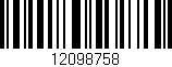 Código de barras (EAN, GTIN, SKU, ISBN): '12098758'