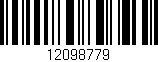 Código de barras (EAN, GTIN, SKU, ISBN): '12098779'