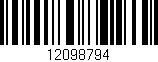 Código de barras (EAN, GTIN, SKU, ISBN): '12098794'