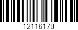 Código de barras (EAN, GTIN, SKU, ISBN): '12116170'