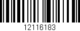 Código de barras (EAN, GTIN, SKU, ISBN): '12116183'
