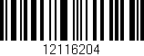 Código de barras (EAN, GTIN, SKU, ISBN): '12116204'