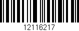 Código de barras (EAN, GTIN, SKU, ISBN): '12116217'