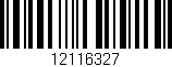 Código de barras (EAN, GTIN, SKU, ISBN): '12116327'