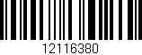 Código de barras (EAN, GTIN, SKU, ISBN): '12116380'