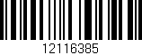 Código de barras (EAN, GTIN, SKU, ISBN): '12116385'