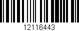 Código de barras (EAN, GTIN, SKU, ISBN): '12116443'