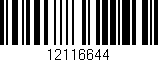 Código de barras (EAN, GTIN, SKU, ISBN): '12116644'