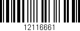 Código de barras (EAN, GTIN, SKU, ISBN): '12116661'