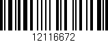 Código de barras (EAN, GTIN, SKU, ISBN): '12116672'
