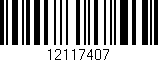 Código de barras (EAN, GTIN, SKU, ISBN): '12117407'