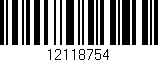 Código de barras (EAN, GTIN, SKU, ISBN): '12118754'