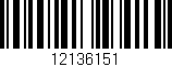 Código de barras (EAN, GTIN, SKU, ISBN): '12136151'