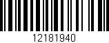 Código de barras (EAN, GTIN, SKU, ISBN): '12181940'
