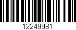 Código de barras (EAN, GTIN, SKU, ISBN): '12249981'
