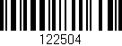 Código de barras (EAN, GTIN, SKU, ISBN): '122504'