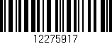 Código de barras (EAN, GTIN, SKU, ISBN): '12275917'