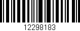 Código de barras (EAN, GTIN, SKU, ISBN): '12298183'