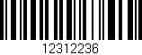 Código de barras (EAN, GTIN, SKU, ISBN): '12312236'