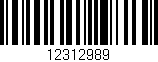 Código de barras (EAN, GTIN, SKU, ISBN): '12312989'
