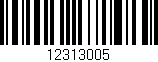 Código de barras (EAN, GTIN, SKU, ISBN): '12313005'