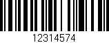 Código de barras (EAN, GTIN, SKU, ISBN): '12314574'