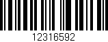 Código de barras (EAN, GTIN, SKU, ISBN): '12316592'