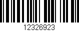 Código de barras (EAN, GTIN, SKU, ISBN): '12326923'