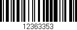 Código de barras (EAN, GTIN, SKU, ISBN): '12363353'