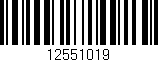 Código de barras (EAN, GTIN, SKU, ISBN): '12551019'