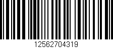 Código de barras (EAN, GTIN, SKU, ISBN): '12562704319'
