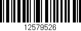 Código de barras (EAN, GTIN, SKU, ISBN): '12579526'