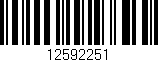 Código de barras (EAN, GTIN, SKU, ISBN): '12592251'