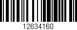 Código de barras (EAN, GTIN, SKU, ISBN): '12634160'