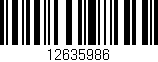Código de barras (EAN, GTIN, SKU, ISBN): '12635986'