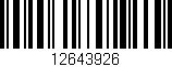 Código de barras (EAN, GTIN, SKU, ISBN): '12643926'