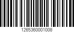 Código de barras (EAN, GTIN, SKU, ISBN): '1265360001008'