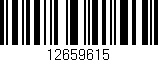 Código de barras (EAN, GTIN, SKU, ISBN): '12659615'