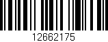 Código de barras (EAN, GTIN, SKU, ISBN): '12662175'