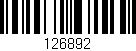 Código de barras (EAN, GTIN, SKU, ISBN): '126892'