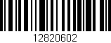 Código de barras (EAN, GTIN, SKU, ISBN): '12820602'