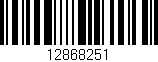 Código de barras (EAN, GTIN, SKU, ISBN): '12868251'